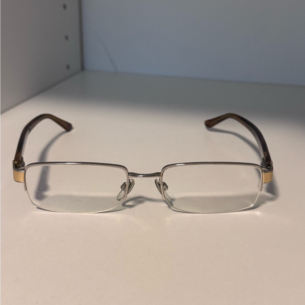 BVLGARI Silver Rectangular Eyeglasses - Picture 2 of 5